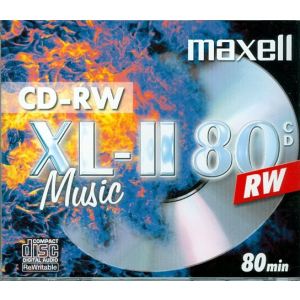 Maxell 624865 - CD-RW Music XL-II 80 700 Mo (jewelcase par 10)
