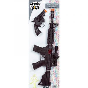 Wonder Kids Jeux de société fusil mitrailleur sonore +colt