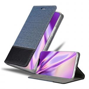 Coque pour Apple iPhone 12 / 12 PRO en BLEU NOIR Housse de protection &Eacute;tui avec fermeture magn&eacute;tique, fonction de support et compartiment pour carte