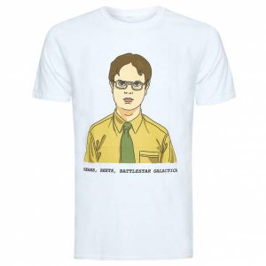 LE BUREAU Dwight Bears Hommes T-shirt UNMTS020WHT