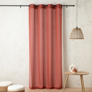 LINDER Voilage &agrave; ?illets 150x240cm KAOLIN-Rouge paprika