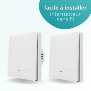 Interrupteur va et vient sans fil connect&eacute; ZigBee - sans fil neutre