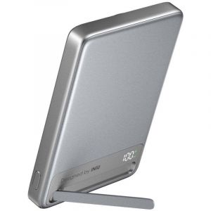 Batterie externe INIU MagPro Qi2 10000mAh 45W magn&eacute;tique blanc/argent