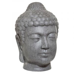 Image de Atmosphera Statue Tête de Bouddha "Jardin" 66cm Gris