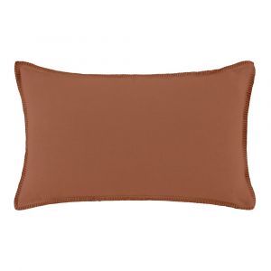 Housse de coussin 45x70 cm Argile et feston en Lin