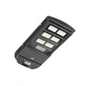 Image de PNI Lampadaire SL220 200 W, avec panneau solaire int&eacute;gr&eacute; de 15 W, 6 500 K, 1 700 lm, 3 batteries int&eacute;gr&eacute;es de 15 Ah et d&eacute;tecteur de mouvement &agrave; micro-ondes