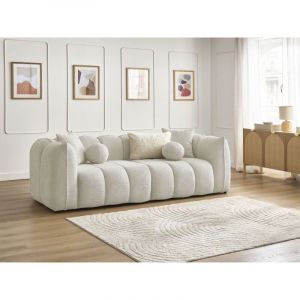 Bobochic Canapé droit fixe 3 places DENVER Beige
