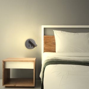 Arev Applique Ronde Anthracite Led 9 W 2700 K 630 Lm Avec Liseuse 3 W 210 Lm Emmy Arlux Arl114117