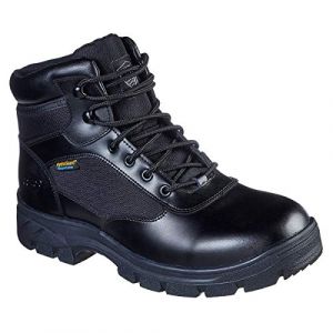 Skechers Wascana Benen - Homme - Botte tactique en cuir noir - Imperméable
