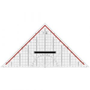 M + R 723320100 carr&eacute; 32 cm en Verre Acrylique Transparent, &ndash; Dos Rouge