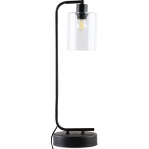 Privatefloor Lampe De Bureau Flavia - M&eacute;tal Et Verre Noir