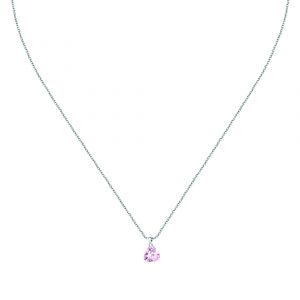 Collier LA PETITE STORY pour femme en Argent 925/1000 serti de zircon - 0.003 g - taille : 405CM - LPS10AWV33