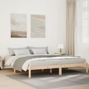 VidaXL Cadre de lit extra long sans matelas 200x220 cm bois massif pin