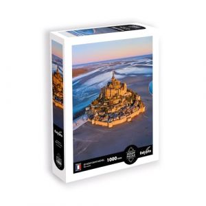 Sentosphère - Puzzle 1000 pièces - Puzzle Adultes - Paysage - Le Mont Saint Michel - Normandie - Impression en 7 Couleurs – Toucher Soyeux – Qualité Premium - Boite écologique - Made in France