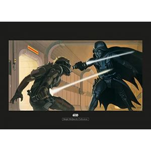 Komar Affiche d'art Star Wars - Classic rmq Vader Luke Hallway - Taille: 70 x 50 cm - color&eacute;