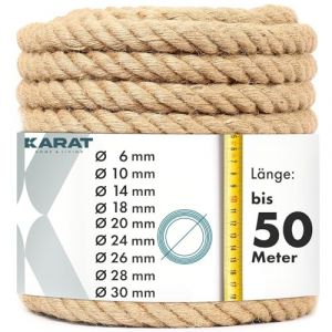 Corde en Jute - KARAT - Arnold - Diamètre 30 mm - Longueur 20 mètres - Résistante et polyvalente