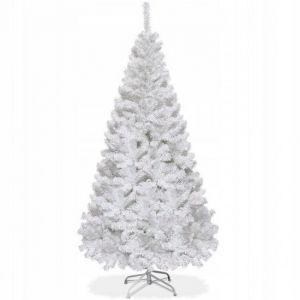 Sapin de No&euml;l artificiel Coast - avec support - PVC - m&eacute;tal - 210 cm - blanc