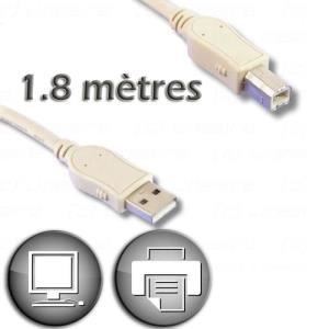 Giada PCUSB212C - Câble imprimante USB 2.0 type A mâle / type B mâle 1m80   Parfait comme