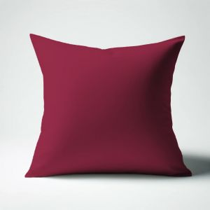 Taie d'oreiller percale de coton TERTIO - bordeaux