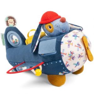 Lilliputiens Jules Le Chien - Jouet d'activités - Avion - Bricoleur - Bleu - 26 cm - Dès 12 Mois - 83648