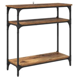 VidaXL Table console Bois Ancien 75 x 29 x 75 cm Bois d'ing&eacute;nierie