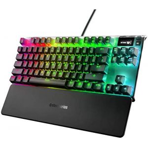SteelSeries Apex Pro TKL &ndash; Clavier de Gaming M&eacute;canique &ndash; Switch &agrave; Technologie OmniPoint &ndash; &Eacute;cran OLED Display &ndash; Agencement Am&eacute;ricain QWERTY