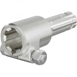 wiltec Manchon Prise de force Cardan 140mm Logement pour arbre cannelé 1 3/8' 6D Sortie 1 1/8' 6D Tracteur