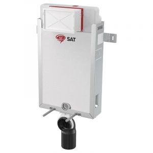 Swiss Aqua Technologies Bâti-support pour WC suspendu, double chasse 3/6 l, blanc (SATAMZ)