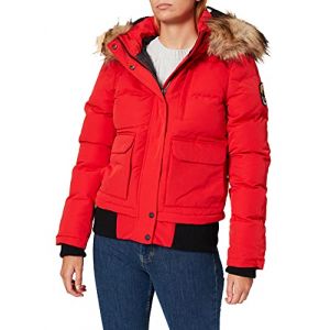 Image de Superdry Blouson Bomber Everest à capuche Rouge - Taille 36