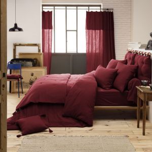 Home Collection - Housse de couette Rouge 260x240 3001108 - Rouge