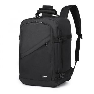 Kono Sac de Voyage 40x20x25cm Sac à dos Ryanair Bagage à Main 20L pour Sous Siège Avion pour Femme Homme, Noir