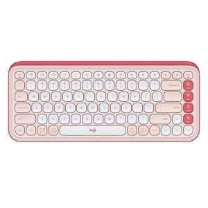 Logitech Pop Icon Keys Clavier Bluetooth sans Fil, Frappe Confortable, Touches programmables, Easy-Switch Entre 3 dispositifs Maximum, pour Ordinateur Portable, Tablette, PC - Rose, QWERTY