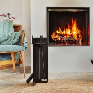 Le Marquier Serviteur de chemin&eacute;e noir 3 accessoires