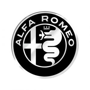 Alfa Romeo Autocollant 3D Logo Noir, 75 mm