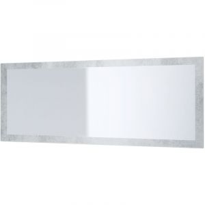 Vladon - Miroir mural miroir rectangulaire Lima V3 139 cm pour hall vestiaire salon - Aspect Béton Oxyde - Aspect Béton Oxyde