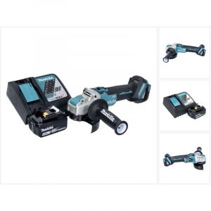 Makita DGA521RT1X1 Meuleuse d'angle sans fil 125 mm 18V - X-LOCK Brushless + 1x Batterie 5,0 Ah + Chargeur + Coffret Makpac
