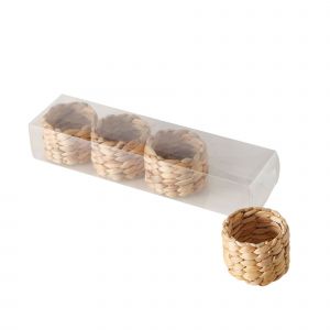 Boltze 4 Ronds de serviettes Kian naturels