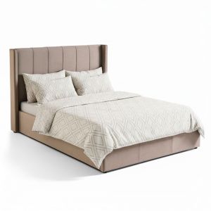 Pack Lit-coffre Magorial Matelas Bedream Velours Taupe