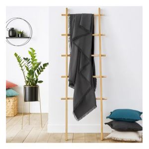 Plaid coton frangé, Panama Gris