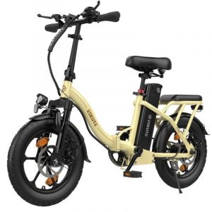 V&eacute;lo &eacute;lectrique ESKUTE D100 250W 36V 13Ah roues 16" frein &agrave; disque blanc