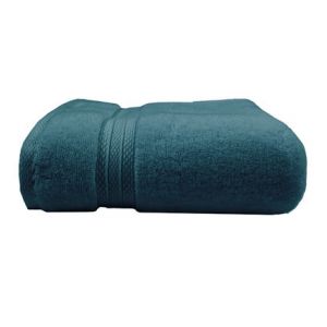 Image de Garnier Thiebaut Drap de douche pur coton 550 g/m² Elea Bleu Garnier-thiebaut - Couleur Bleu - Taille 70 x 140 cm