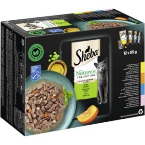 Sheba Lot Nature’s Collection en sauce 48 x 85 g - sélection mixte (poulet, dinde, thon, saumon)