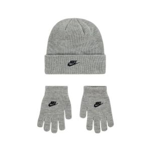 Nike Bonnet club beanie/glove set enfant gris