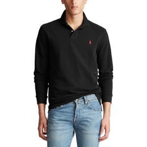 Ralph Lauren Polo manches longues droit custom fit Noir - Taille L;M;S;2XL