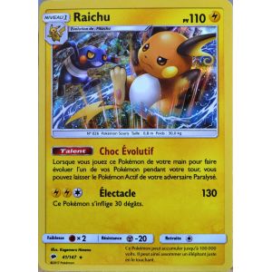 Asmodée Carte Pokémon 41/147 Raichu 110 Pv - Holo