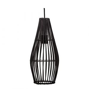 Image de Pauleen 48199 Luminaire en Suspension Timber Love 20 Watts Max. Noir rotin, métal E27