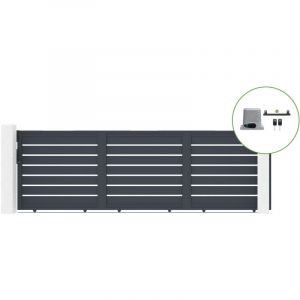 Casanoov - Portail coulissant 4,5m vogel H.140cm alu + motorisation ranger C300