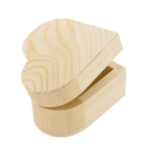 CTOP Boite c&oelig;ur bois 9 x 9 x 6 cm - MegaCrea {couleur}
