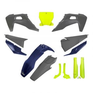 Ufo Kit plastique complet Gris/Bleu/Jaune Fluo TC/FC 19-22