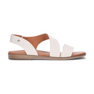 Pikolinos Sandales plates en cuir FORMENTERA W8Q - Couleur BLANCO - Taille 36